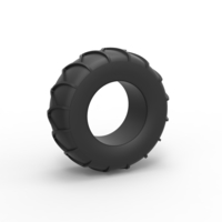 Small Diecast tire for sand and snow 2 Scale 1:25 3D Printing 492535