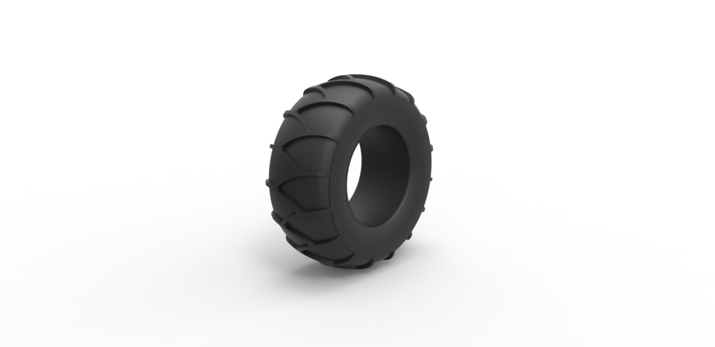 Diecast tire for sand and snow 2 Scale 1:25 3D Print 492536