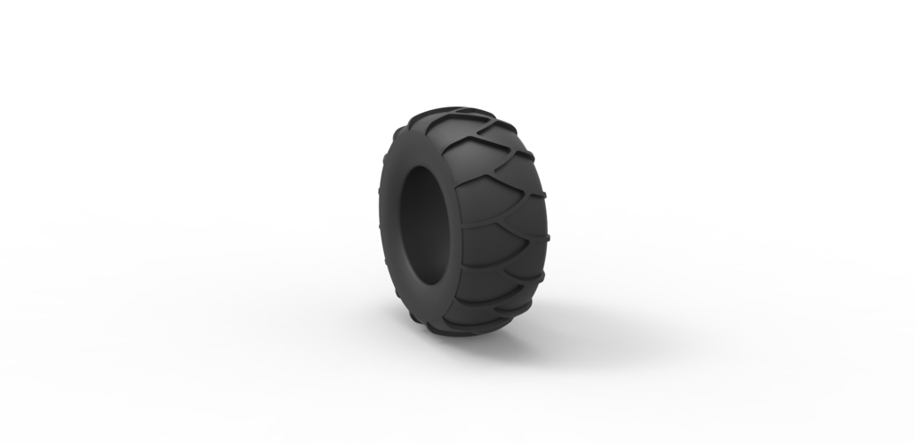 Diecast tire for sand and snow 2 Scale 1:25 3D Print 492542