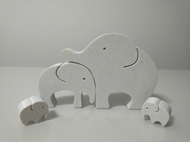 Elephant Family 3D Print 492647