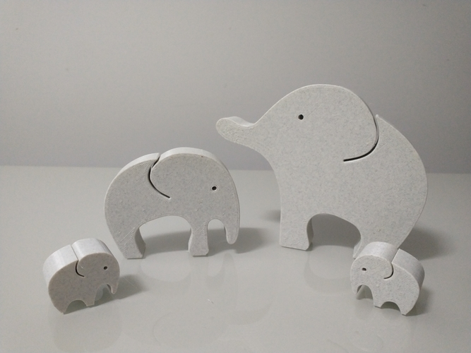 Elephant Family 3D Print 492648