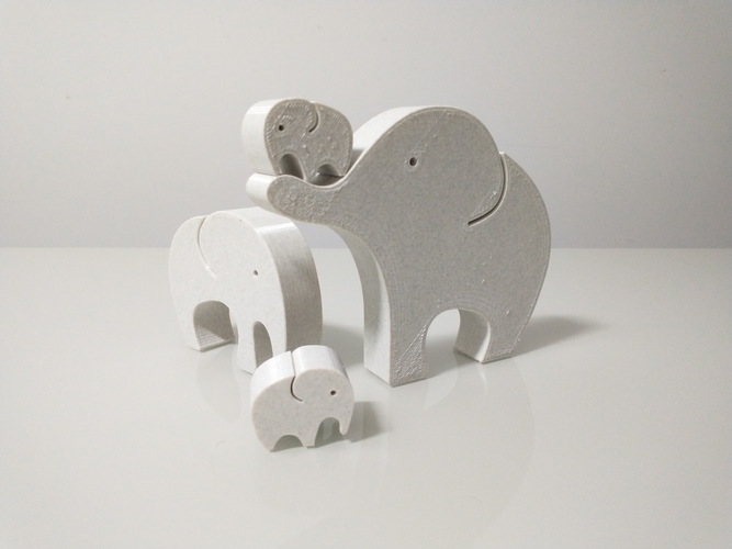 Elephant Family 3D Print 492649