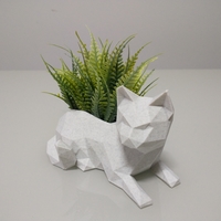 Low Poly Cat vase/planter - Thumbnail 4