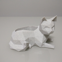 Low Poly Cat vase/planter - Thumbnail 5