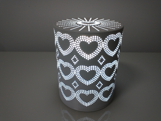 Heart Love Table Lamp 3D Print 492689