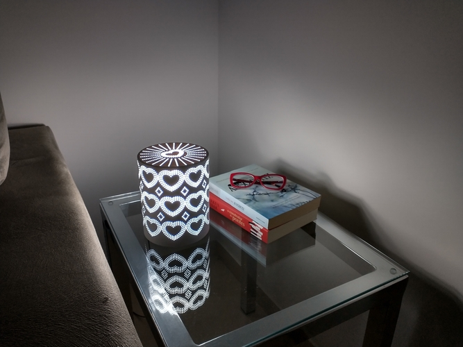 Heart Love Table Lamp 3D Print 492692