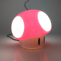 Small Mario Mushroom Light Lamp 3D Printing 492704