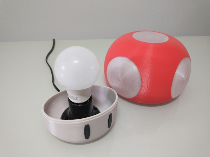 Mario Mushroom Light Lamp 3D Print 492708