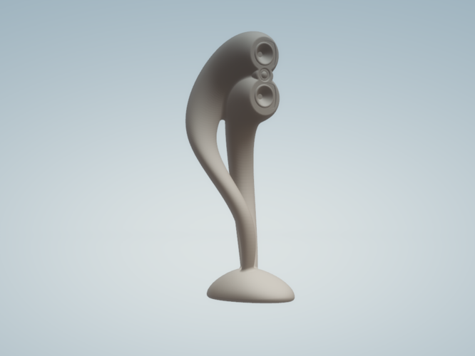 4 printable mini solids of iconic Aural Sculptures by 3BE Audio 3D Print 492764