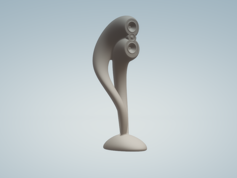 4 printable mini solids of iconic Aural Sculptures by 3BE Audio