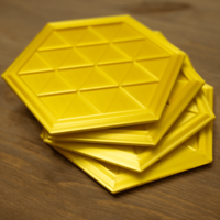 Small Hexagon Cup Coaster 3D Printing 492796