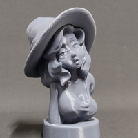 Small Witch girl bust 3D Printing 492819