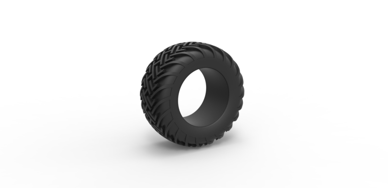 Diecast Dune buggy rear tire 16 Scale 1:25