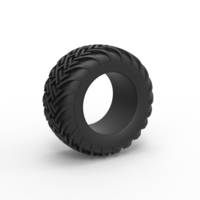 Small Diecast Dune buggy rear tire 16 Scale 1:25 3D Printing 492936