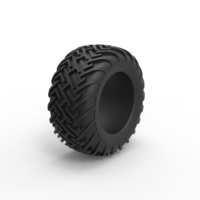 Diecast Dune buggy rear tire 16 Scale 1:25 - Thumbnail 2