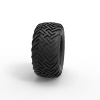 Diecast Dune buggy rear tire 16 Scale 1:25 - Thumbnail 3