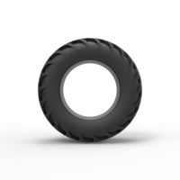 Diecast Dune buggy rear tire 16 Scale 1:25 - Thumbnail 5