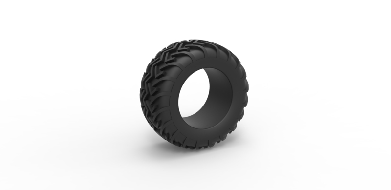 Diecast Dune buggy rear tire 17 Scale 1:25