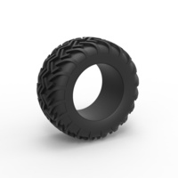 Small Diecast Dune buggy rear tire 17 Scale 1:25 3D Printing 492944