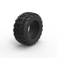 Diecast Dune buggy rear tire 17 Scale 1:25 - Thumbnail 2