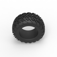 Diecast Dune buggy rear tire 17 Scale 1:25 - Thumbnail 6