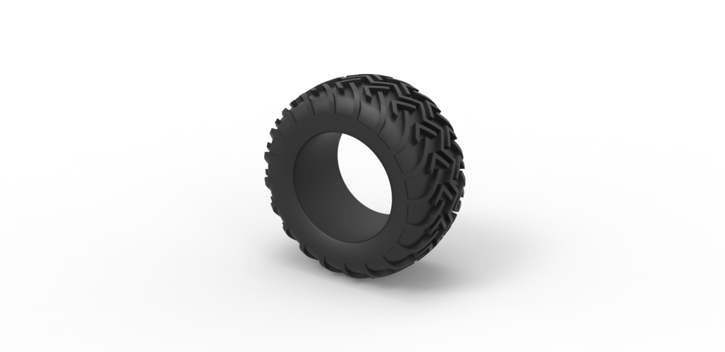 Diecast Dune buggy rear tire 17 Scale 1:25 3D Print 492950