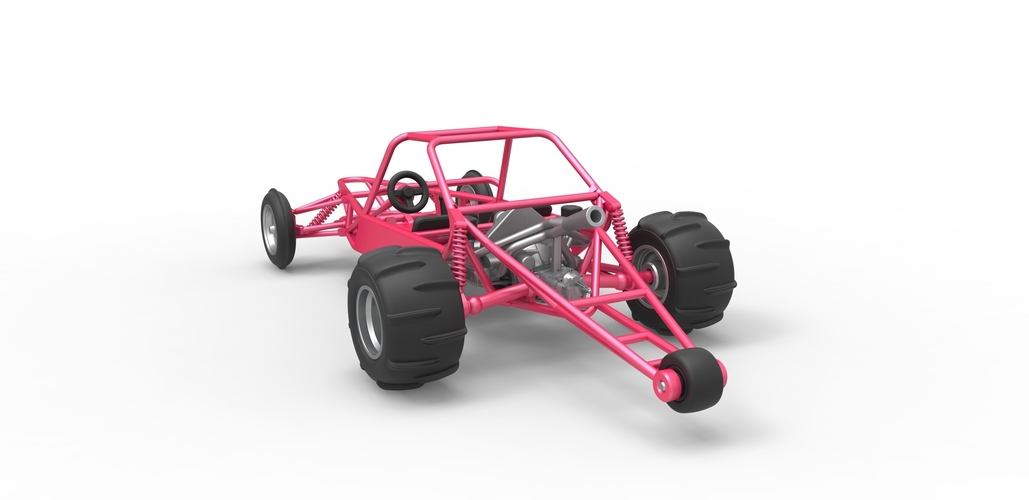 Diecast old school Sand Rail buggy Version 2 Scale 1:25 3D Print 492962