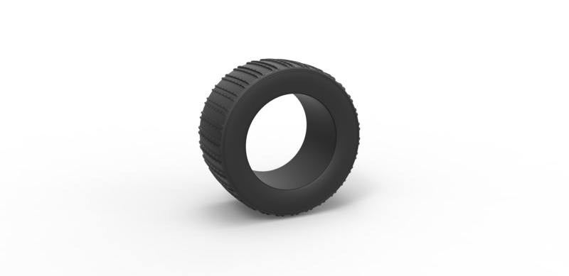 Diecast Dune buggy rear tire 19 Scale 1:25