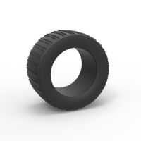 Diecast Dune buggy rear tire 19 Scale 1:25 - Thumbnail 1