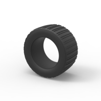 Diecast Dune buggy rear tire 19 Scale 1:25 - Thumbnail 7