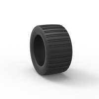 Diecast Dune buggy rear tire 19 Scale 1:25 - Thumbnail 8