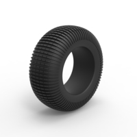 Diecast Dune buggy rear tire 21 Scale 1:25 - Thumbnail 2