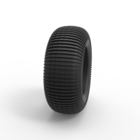 Diecast Dune buggy rear tire 21 Scale 1:25 - Thumbnail 3