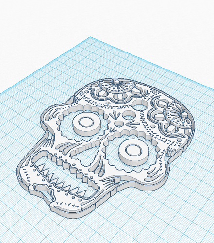 Day of the Dead Skull 3D Print 49304