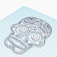Small Day of the Dead Skull 3D Printing 49304