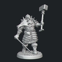 Small Dwarf Dragon Warrior Free Miniature 3D Printing 493045