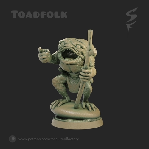 Toad Adventurer Free Miniature 3D Print 493047
