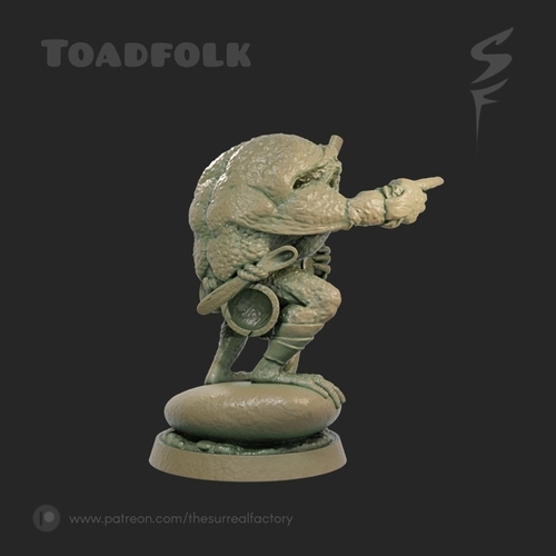 Toad Adventurer Free Miniature 3D Print 493048