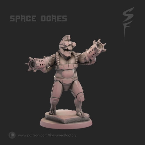 Flamethrower Space Ogre Free Miniature 3D Print 493049