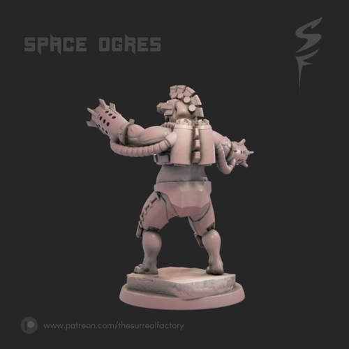 Flamethrower Space Ogre Free Miniature 3D Print 493050