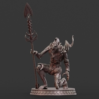 Small Kneeling Cursed Guardian Free Miniature 3D Printing 493052