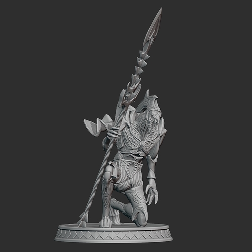 Kneeling Cursed Guardian Free Miniature 3D Print 493054