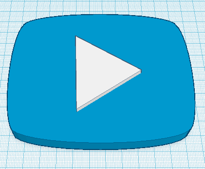 3d Printed Youtube Play Button By Heyxkennedy Pinshape