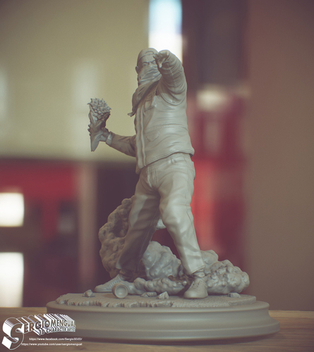 Bansky Rioter STL Statue 2022 Version 3D Print 493192