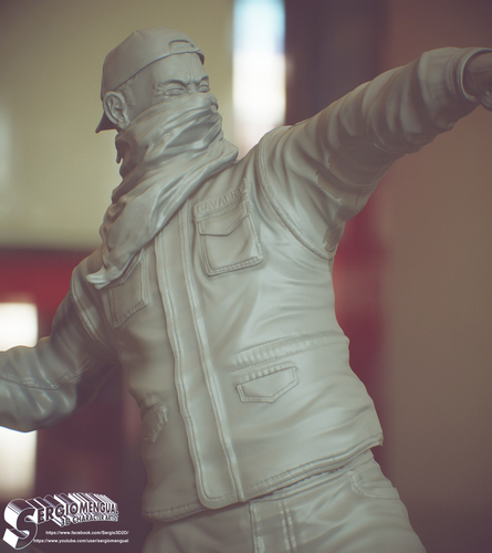 Bansky Rioter STL Statue 2022 Version 3D Print 493202