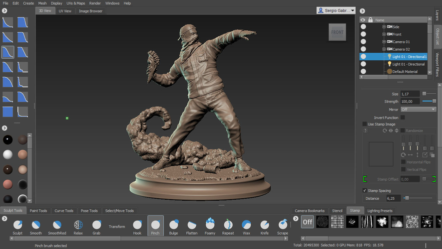 Bansky Rioter STL Statue 2022 Version 3D Print 493216