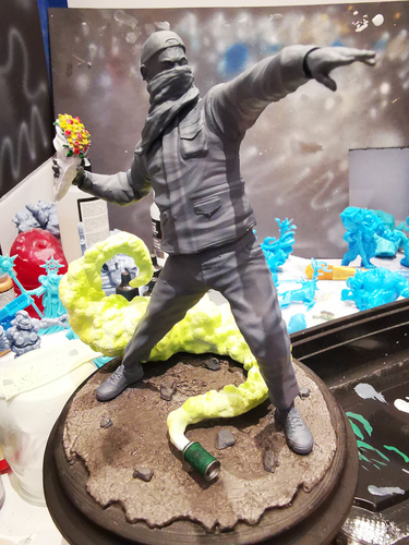 Bansky Rioter STL Statue 2022 Version 3D Print 493219