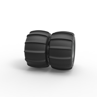 Diecast Double Rear wheel for Dune Buggy Scale 1:25 - Thumbnail 3