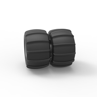 Diecast Double Rear wheel for Dune Buggy Scale 1:25 - Thumbnail 8