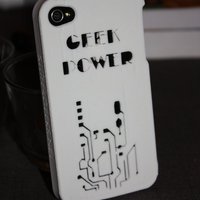 Small Geek Power IPhone4S case 3D Printing 49331